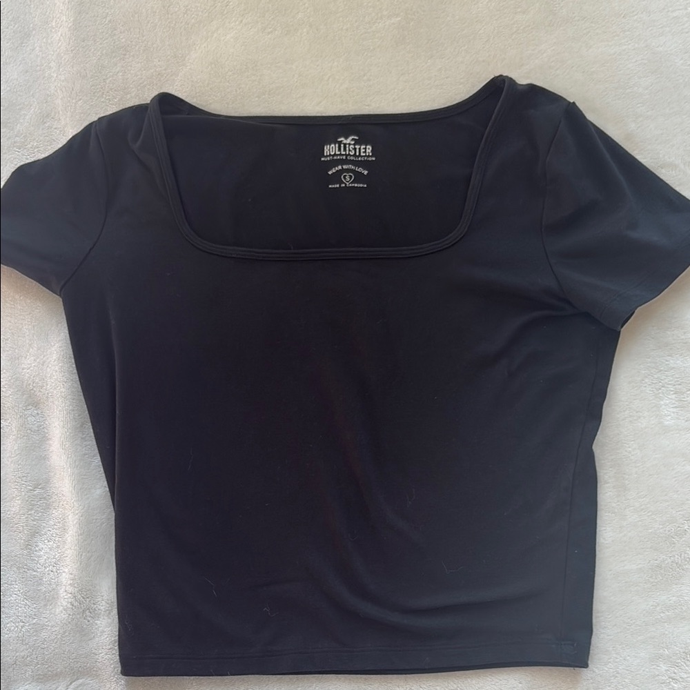 Hollister Blue Fitted Crop Bodysuit
